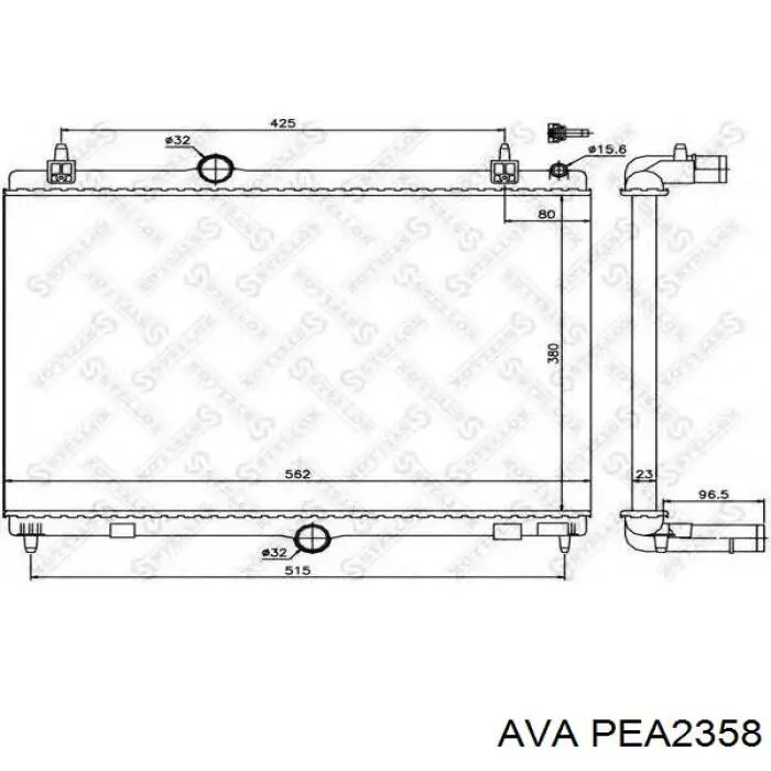 Купить PEA2358 AVA Радиатор водяной