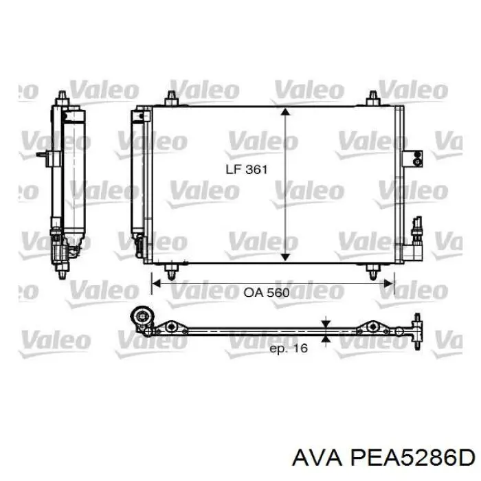 Конденсатор кондиционера AVA PEA5286D цена, от 72.97 USD