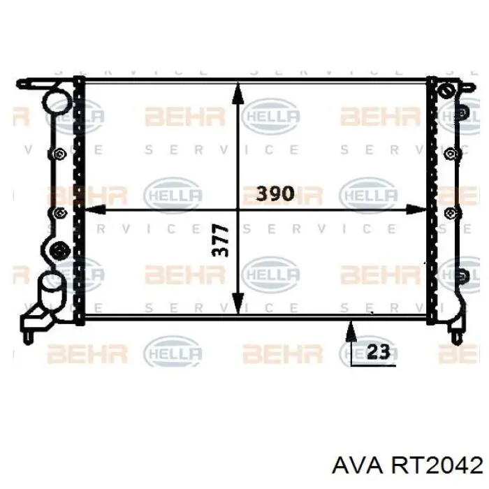 Радиатор охлаждения AVA RT2042