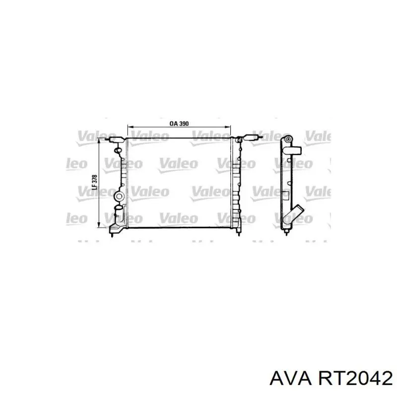 Радиатор охлаждения двигателя AVA RT2042 цена, от 37.64 USD
