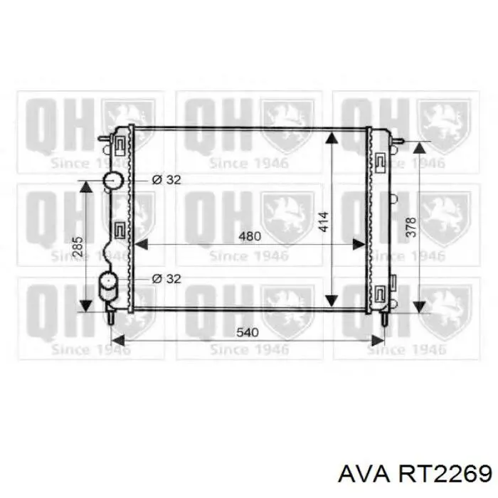 Радиатор RT2269 AVA