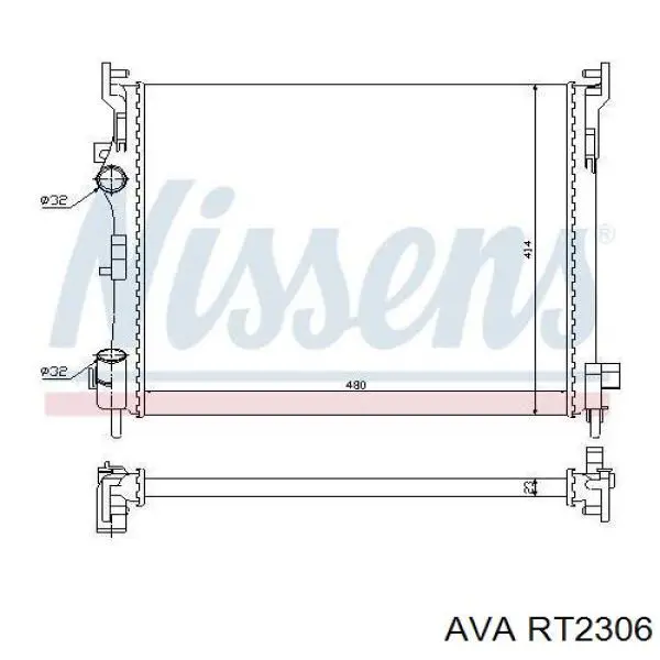 Радиатор охлаждения AVA RT2306