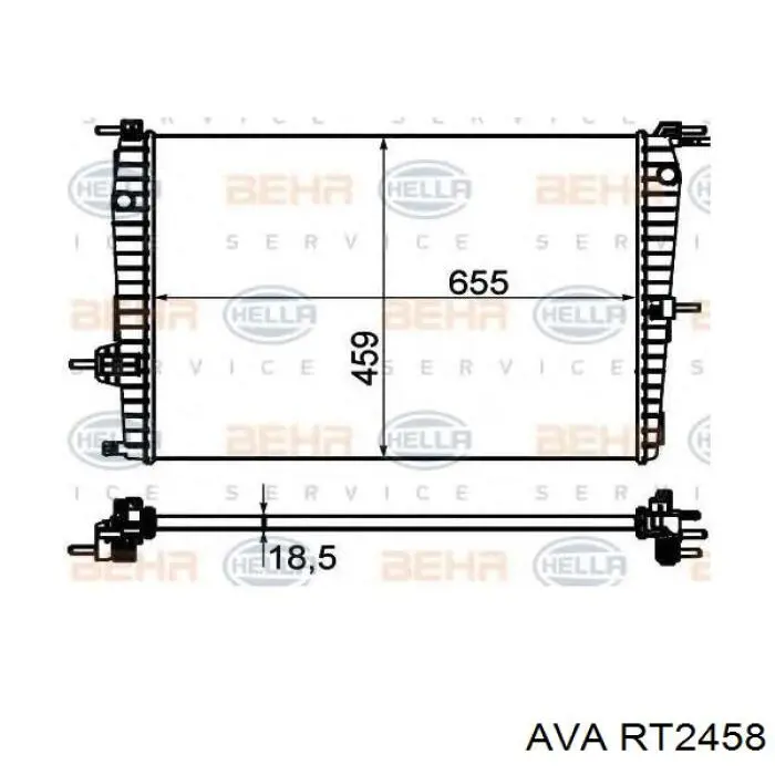 Радиатор охлаждения AVA RT2458