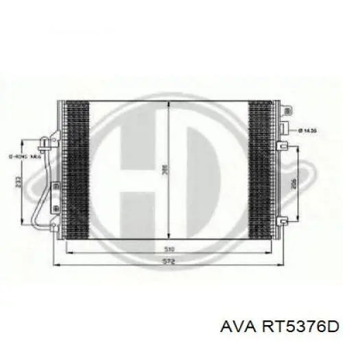 Конденсатор кондиционера AVA RT5376D цена, от 67.14 USD