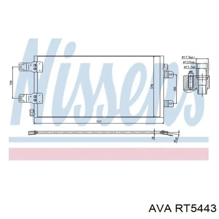RT5443 AVA радиатор кондиционера
