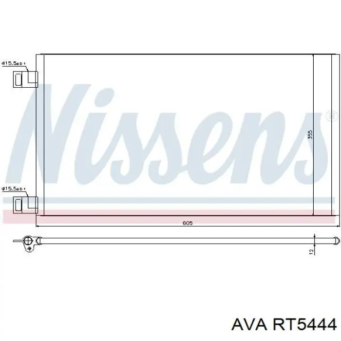 Радиатор кондиционера RT5444 AVA