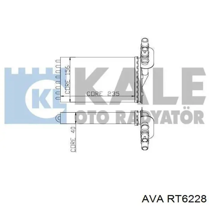 Купить RT6228 AVA Радиатор печки
