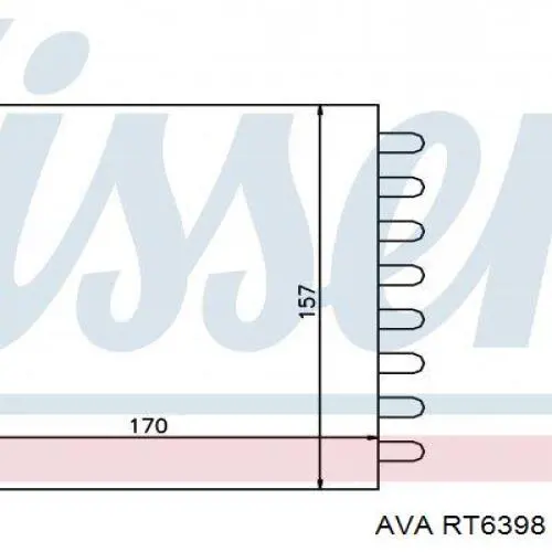 RT6398 AVA Радиатор отопителя салона