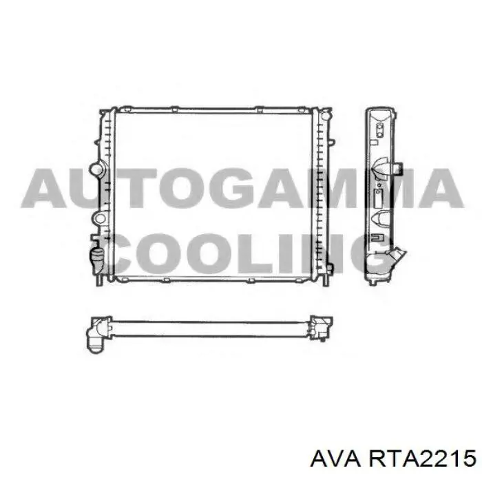 Купить RTA2215 AVA Радиатор водяной