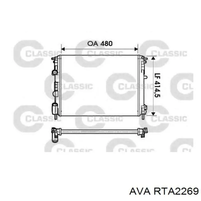 Купить RTA2269 AVA Радиатор водяной