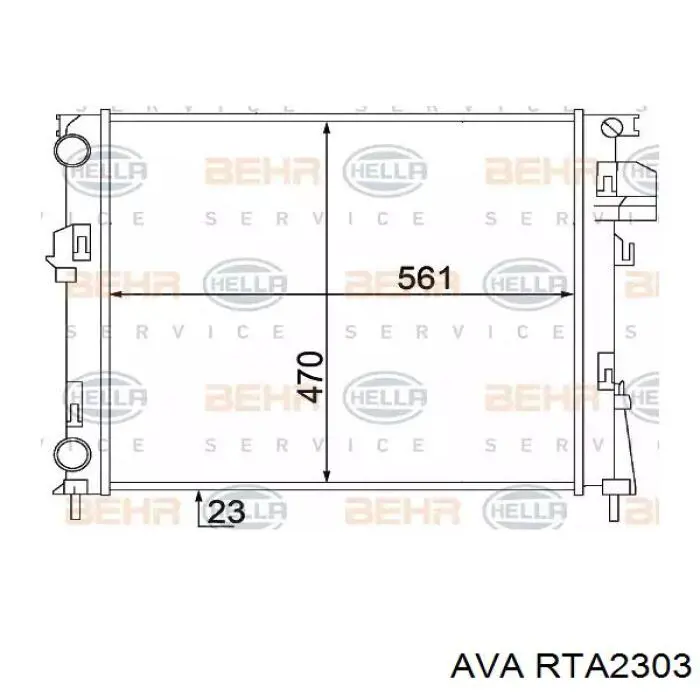 Радиатор охлаждения AVA RTA2303