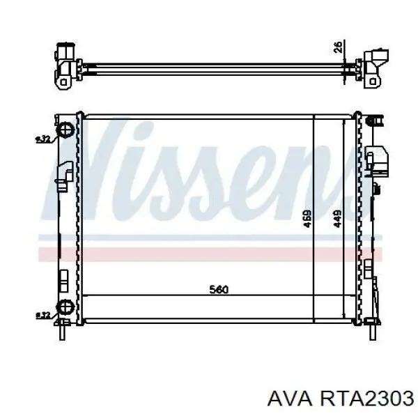 RTA2303 AVA Радиатор основной