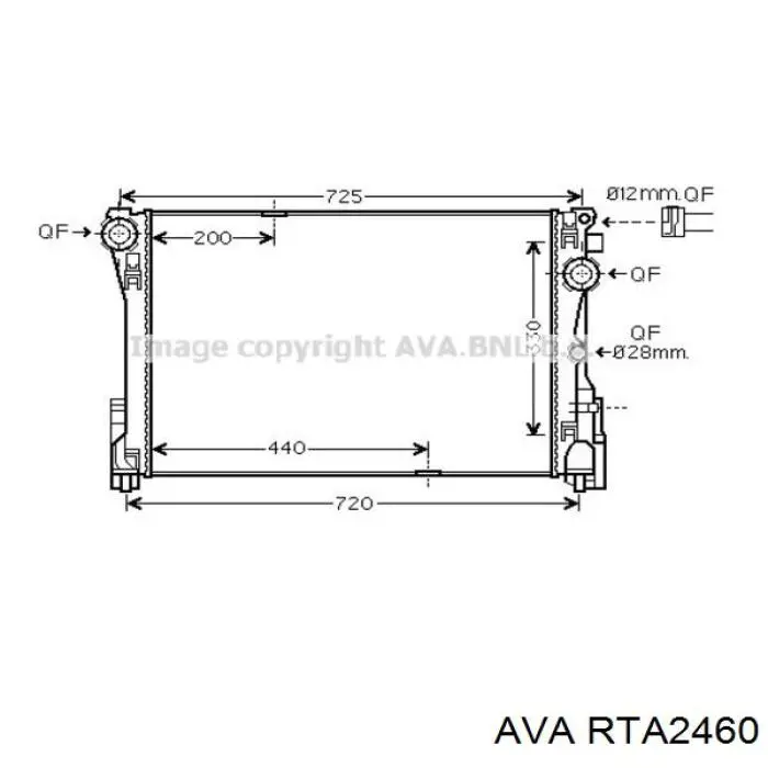 Купить RTA2460 AVA Радиатор водяной