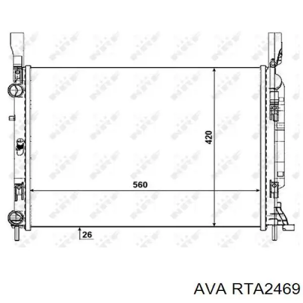 Радиатор RTA2469 AVA