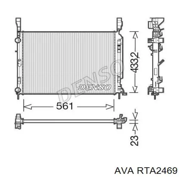 Радиатор охлаждения AVA RTA2469