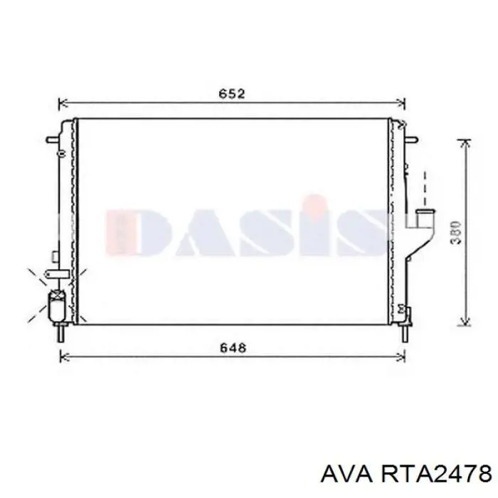 Радиатор RTA2478 AVA