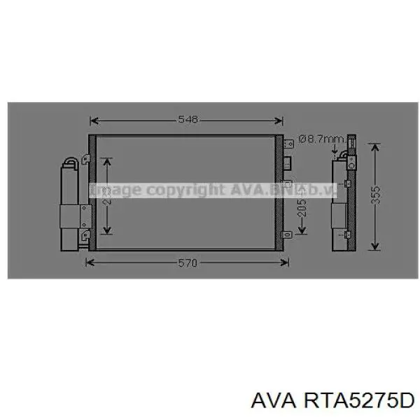 RTA5275D AVA радиатор кондиционера