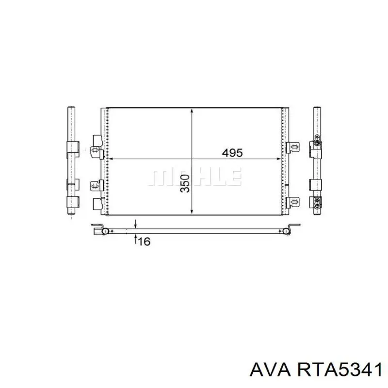 RTA5341 AVA радиатор кондиционера