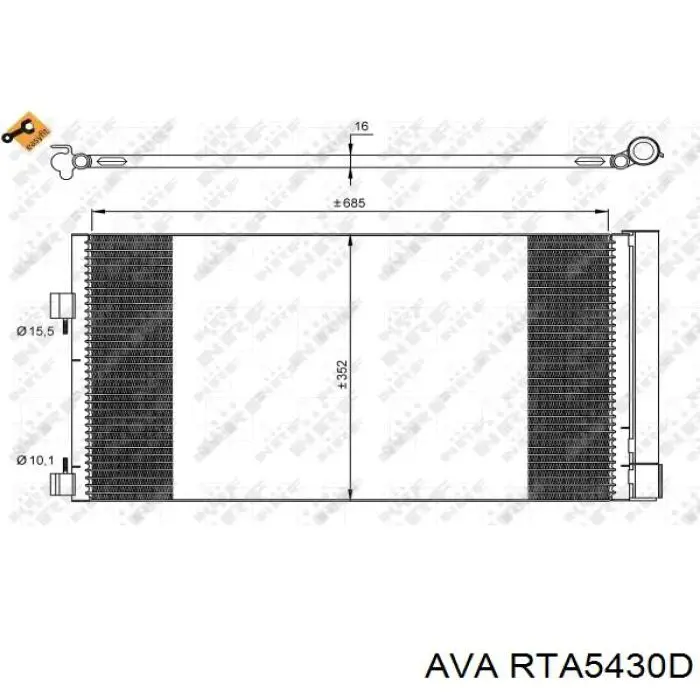 Радиатор кондиционера RTA5430D AVA