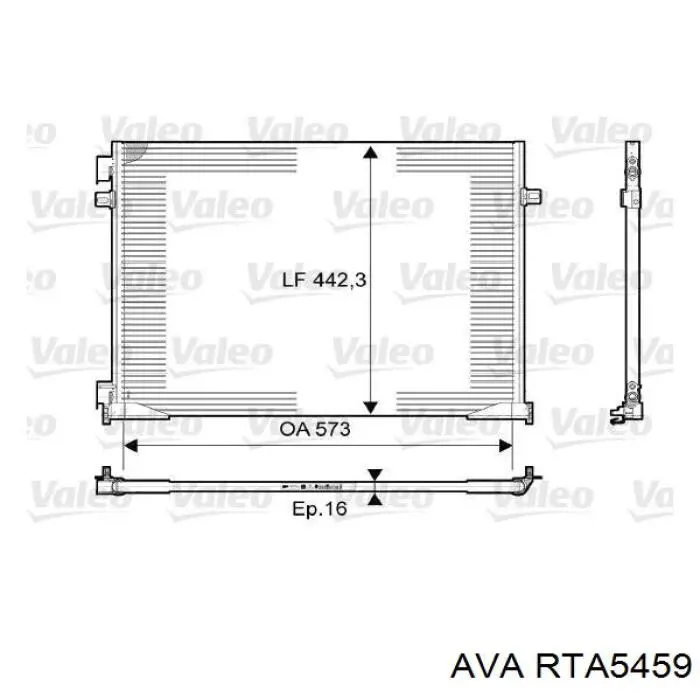 RTA5459 AVA радиатор кондиционера