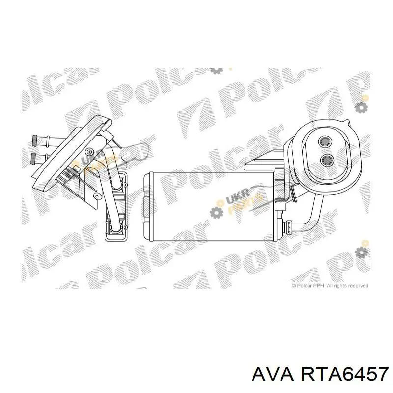 RTA6457 AVA Радиатор отопителя салона
