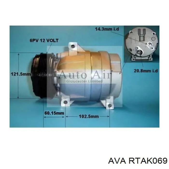 Компрессор кондиционера RTAK069 AVA