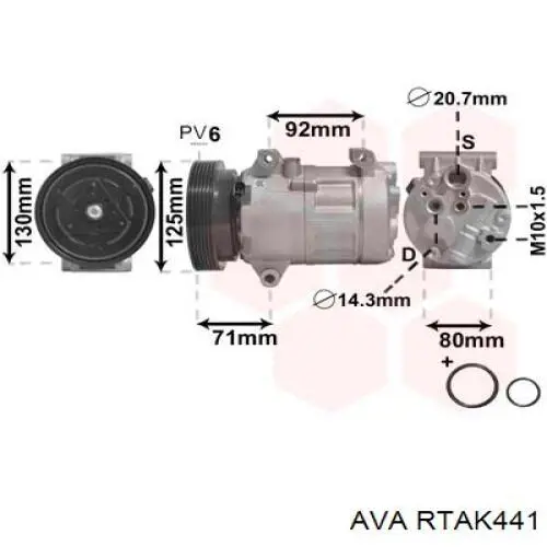 Купить RTAK441 AVA Компрессор климатической установки