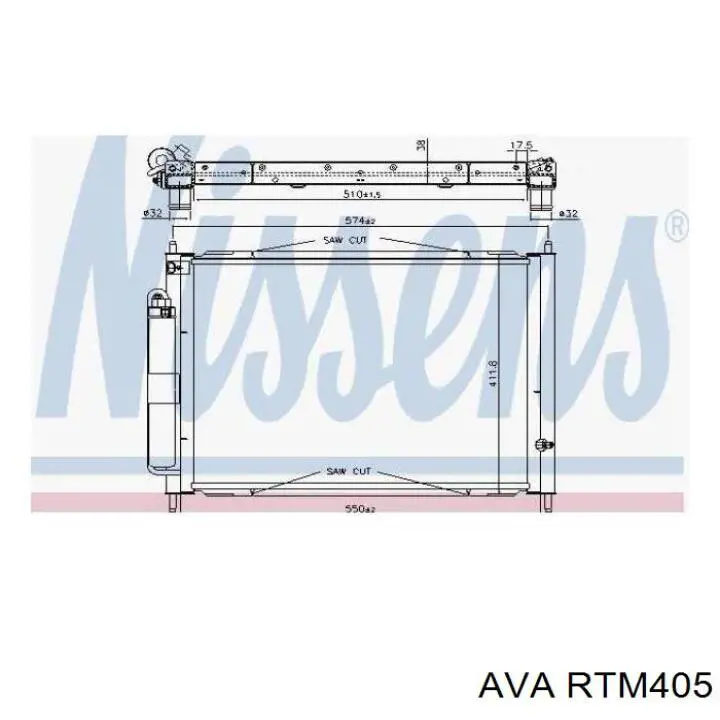 Купить RTM405 AVA Радиатор водяной