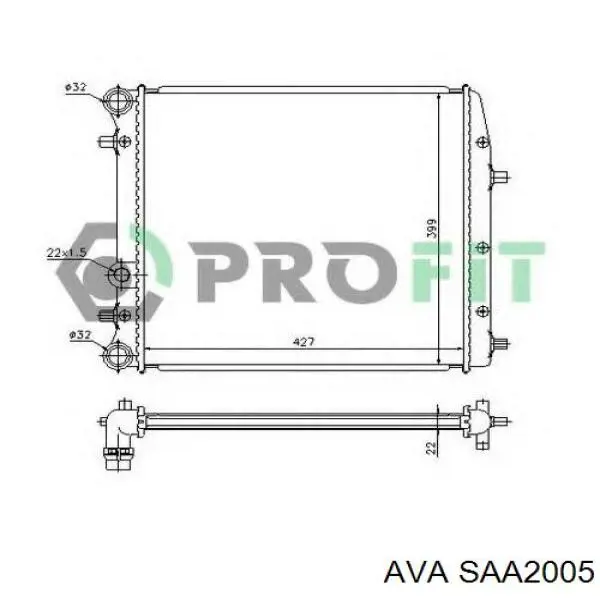 Купить SAA2005 AVA Радиатор водяной