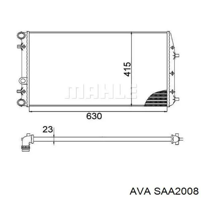 Радиатор охлаждения AVA SAA2008