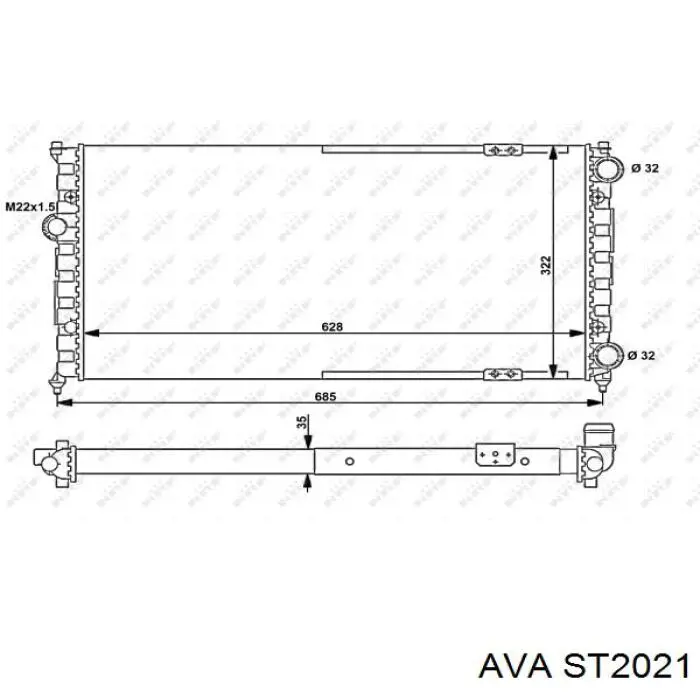 Радиатор ST2021 AVA