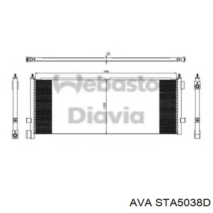 Радиатор кондиционера STA5038D AVA
