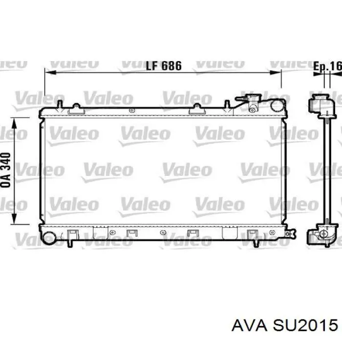 Радиатор SU2015 AVA