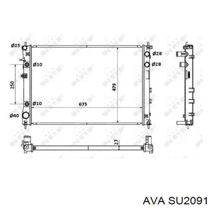 Радиатор SU2091 AVA