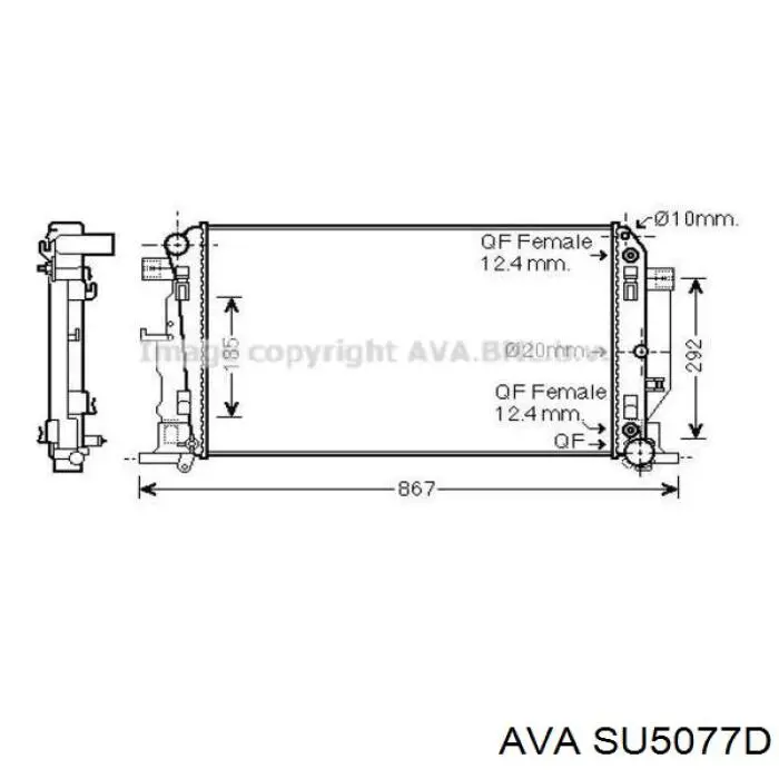 Радиатор кондиционера SU5077D AVA