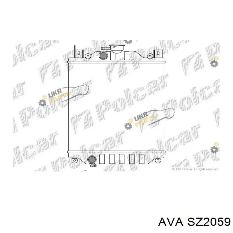 Купить SZ2059 AVA Радиатор водяной