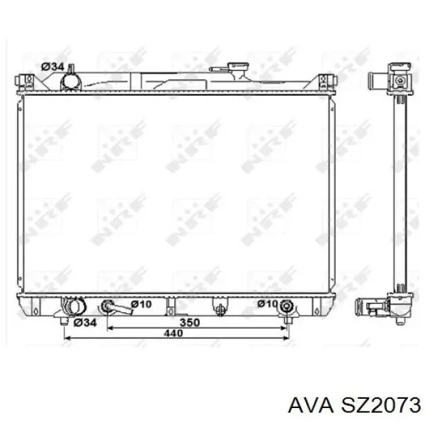 Радиатор SZ2073 AVA