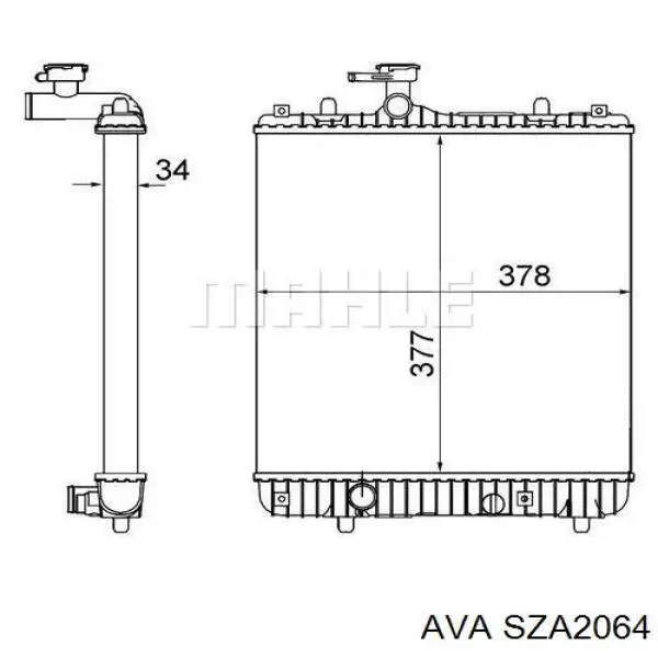 Радиатор SZA2064 AVA