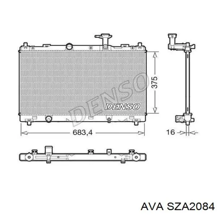 Радиатор SZA2084 AVA