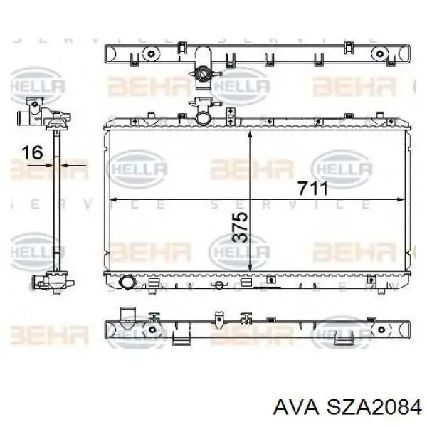 Купить SZA2084 AVA Радиатор водяной