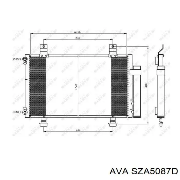 SZA5087D AVA radiador de aparelho de ar condicionado