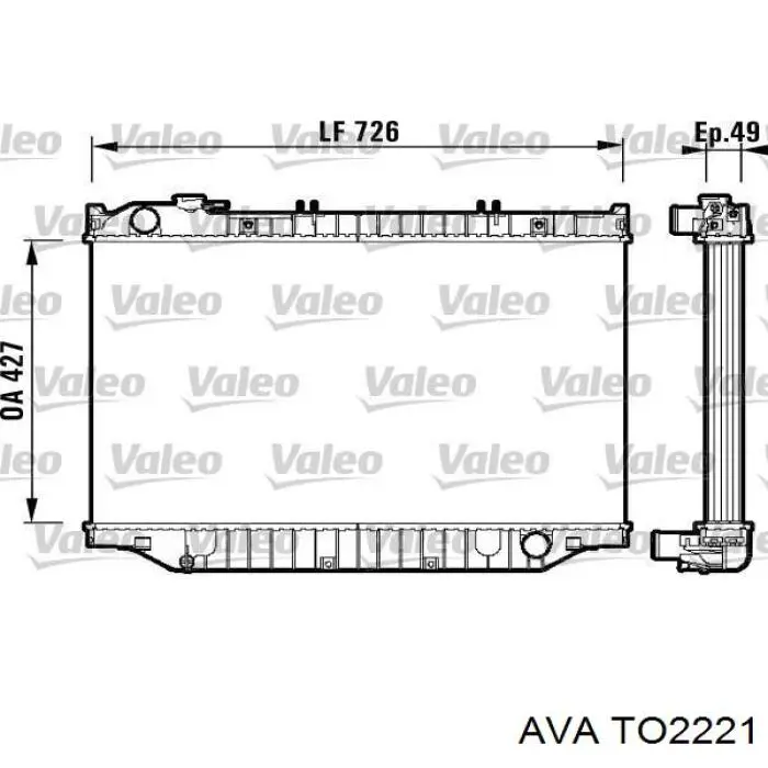 Радиатор TO2221 AVA