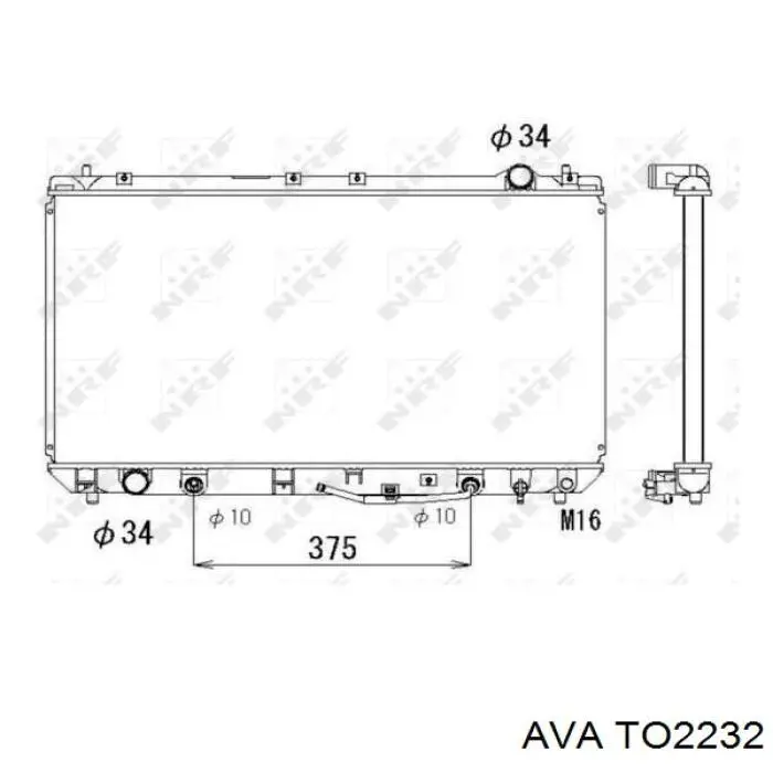 Радиатор TO2232 AVA