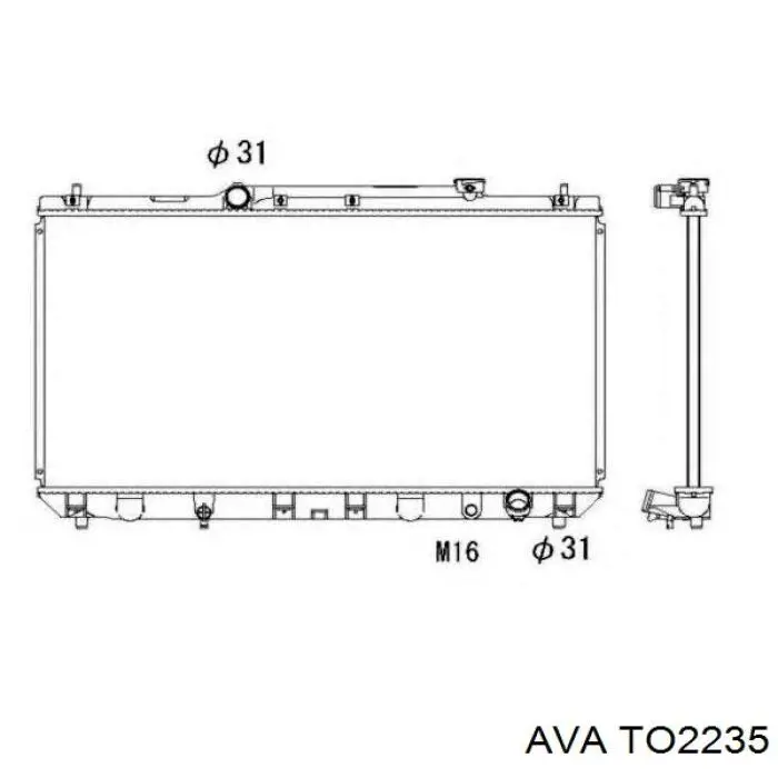 Радиатор TO2235 AVA