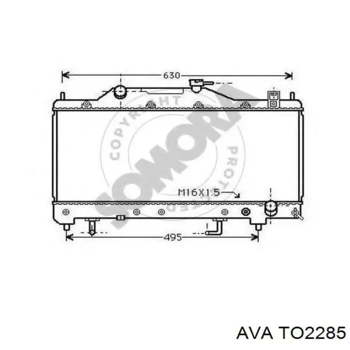 Радиатор TO2285 AVA