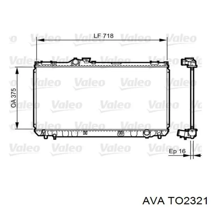 Радиатор TO2321 AVA