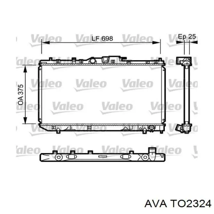 Радиатор TO2324 AVA