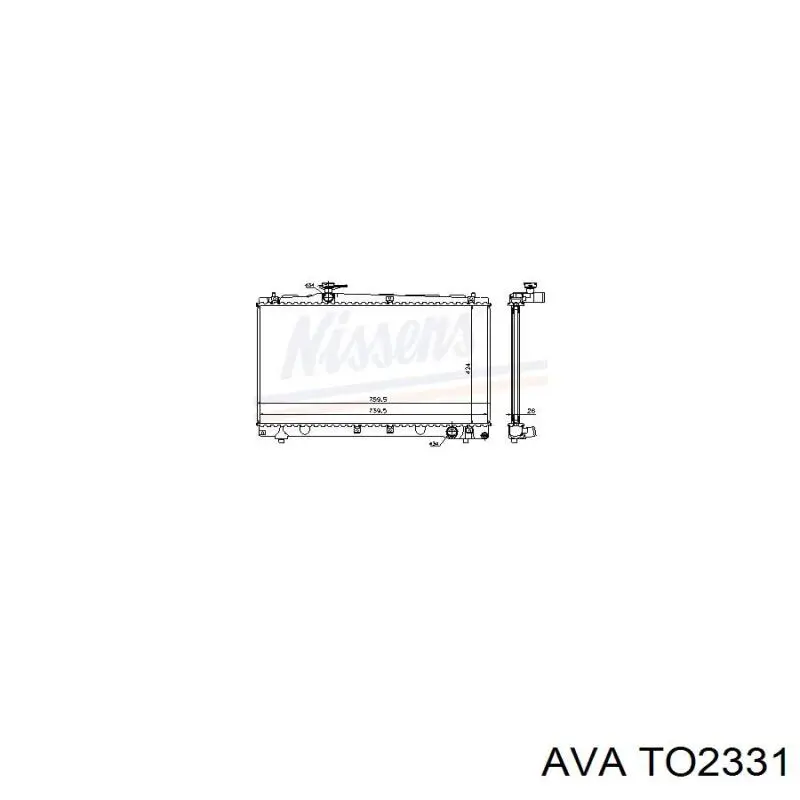 Радиатор охлаждения двигателя AVA TO2331 цена, от 127.66 USD