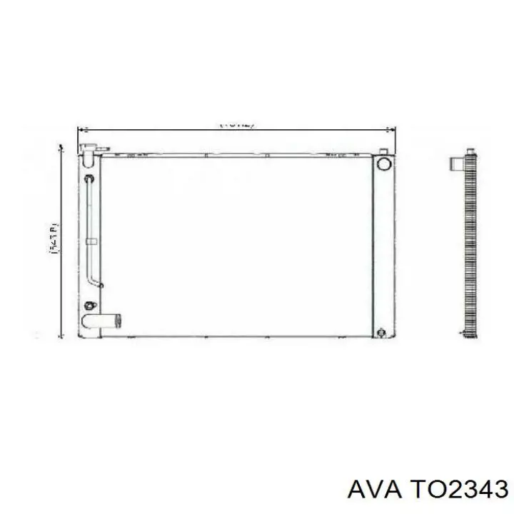 Радиатор охлаждения AVA TO2343