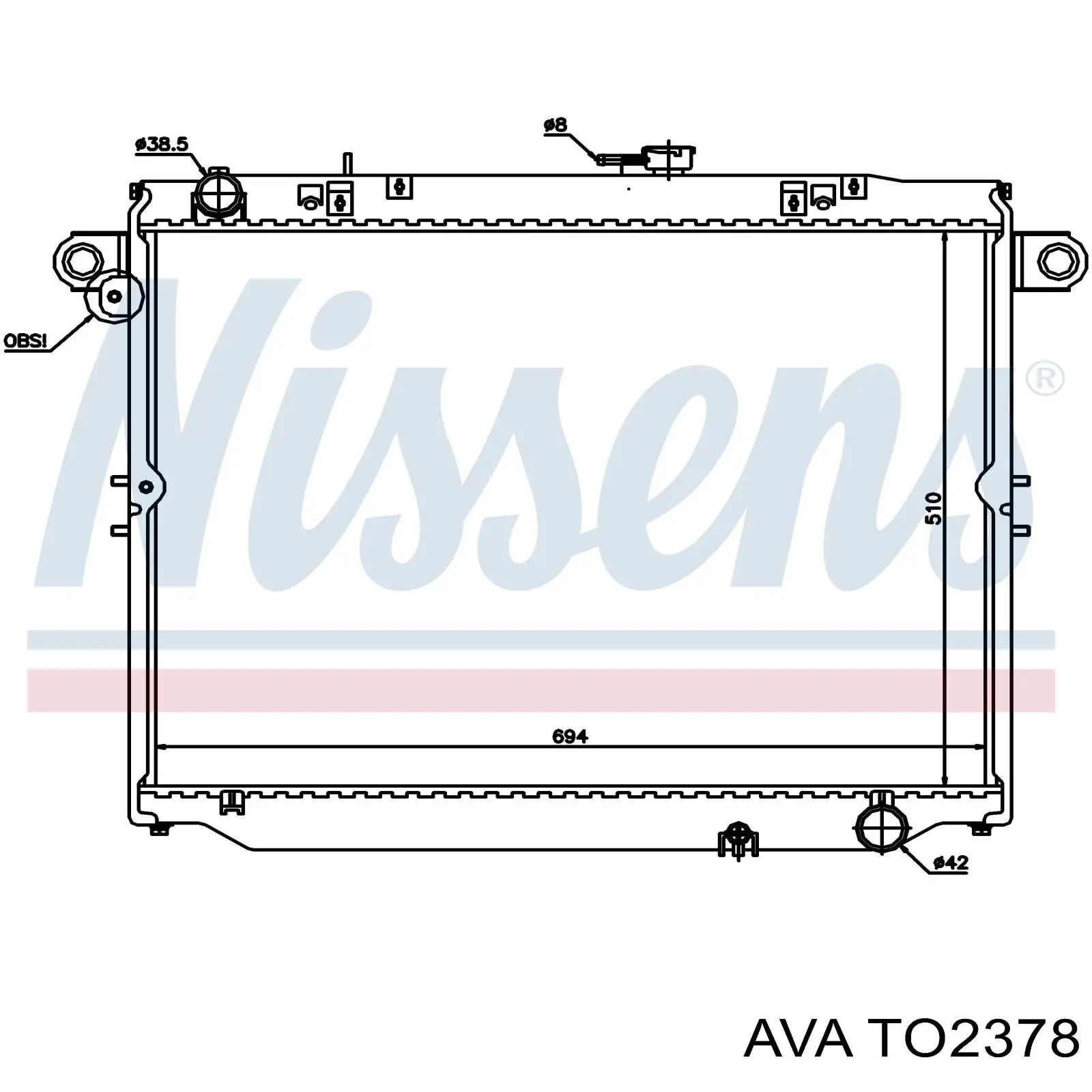 Радиатор TO2378 AVA